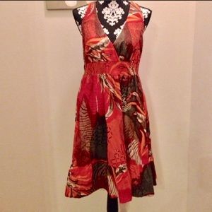 XL Backless Halter Dress with Smocked Waist